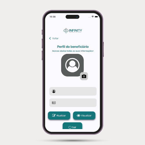 Tela do App Infinity Saúde