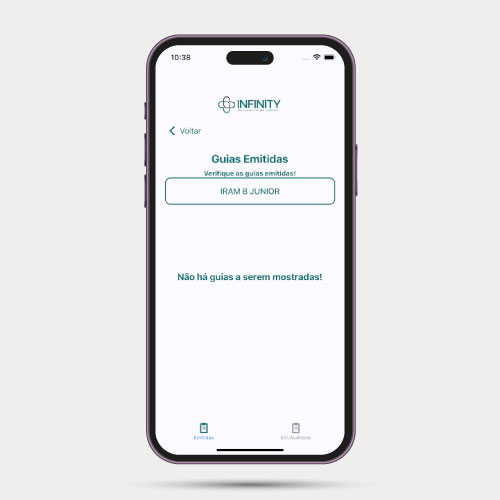 Tela do App Infinity Saúde