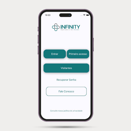 Tela do App Infinity Saúde